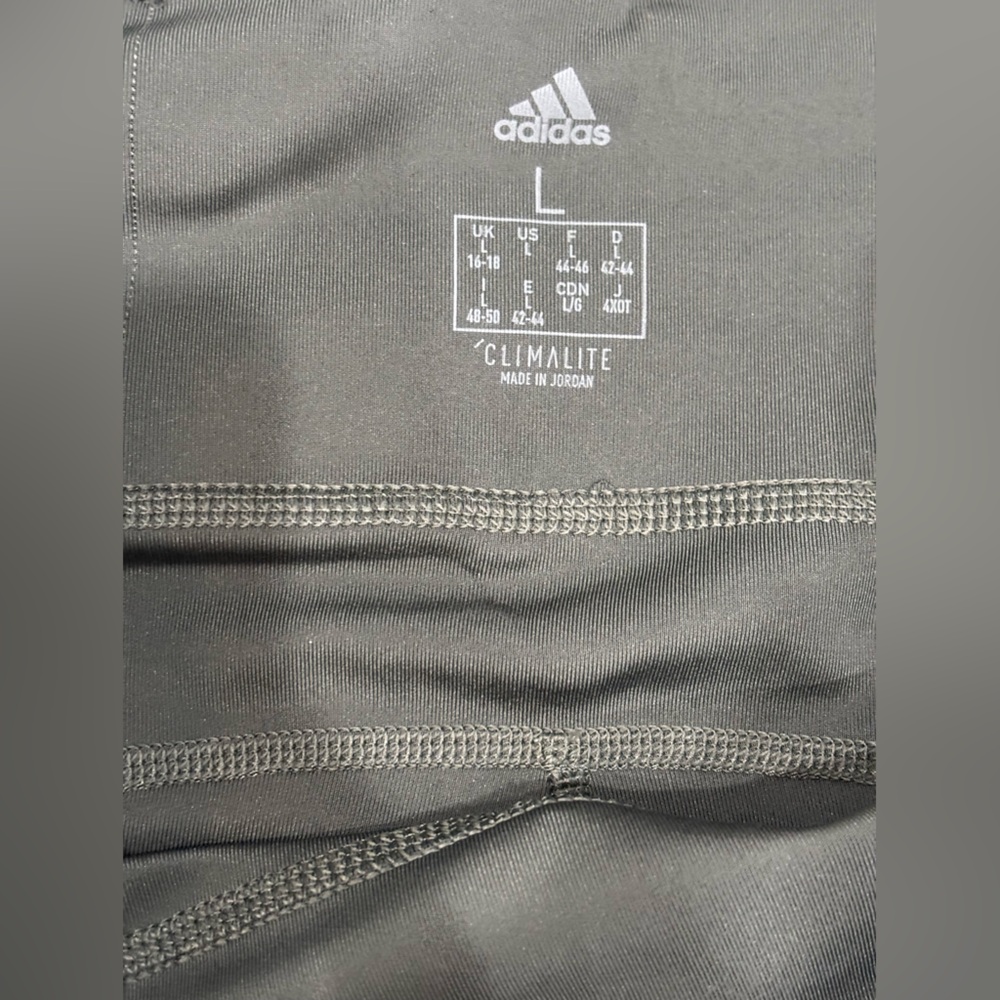 Green adidas 3-stripe leggings, SIZE: L - Picture 6 of 8